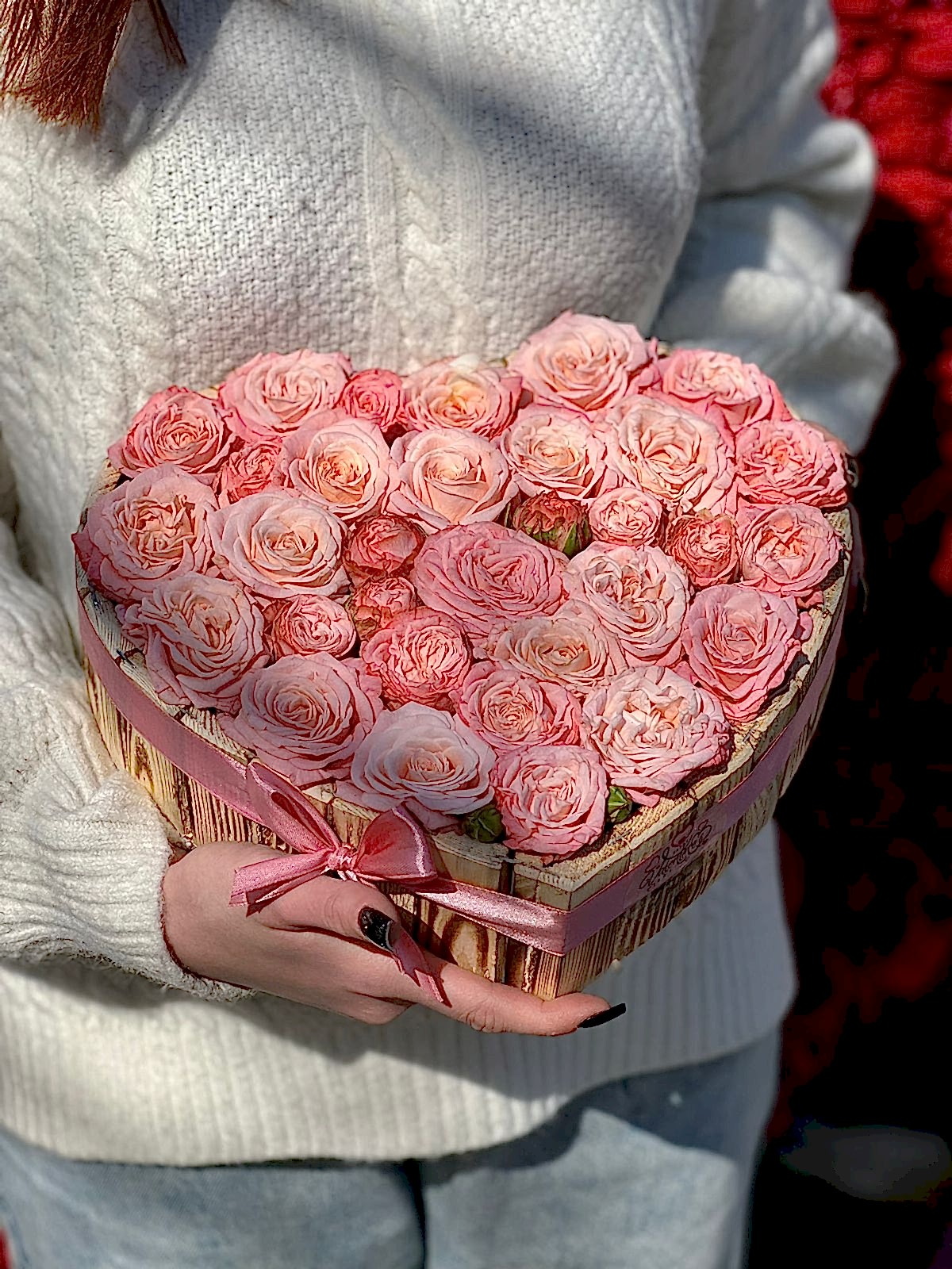 Heart shaped roses